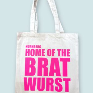 Baumwolltasche "NÜRNBERG, HOME OF THE BRATWURST"