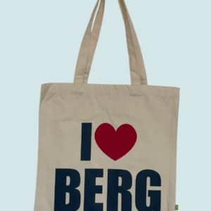 Baumwolltasche "I love BERG" natur
